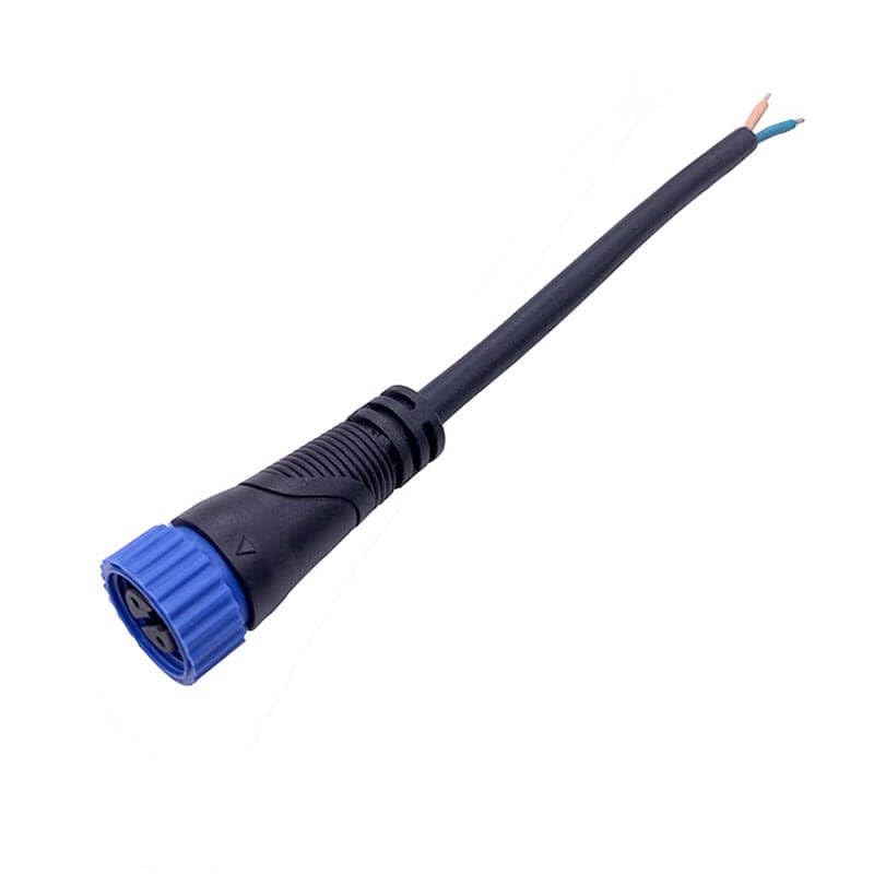 Elecbee M15 Waterproof Connector 2 Pin Industrial Connector IP67 9A Plug with 1.0 Square 0.3 Meter Cable (Female Head Connector) - Image 1